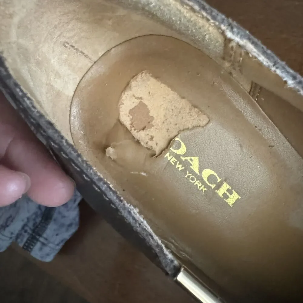 Coach Brown Leather Heels Side Zip Ankle Booties Sz 8.5 B